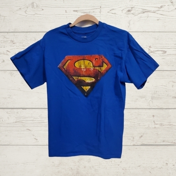 DC Comics Superman Graphic T-shirt Azure Blue - Picture 1 of 6